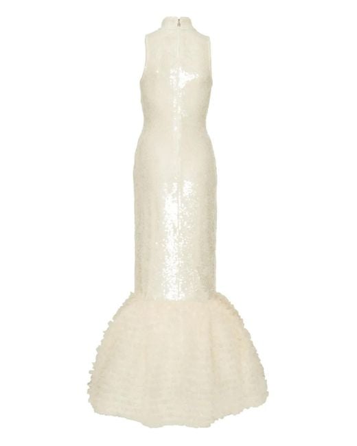 ROTATE BIRGER CHRISTENSEN スパンコールトリム イブニングドレス White
