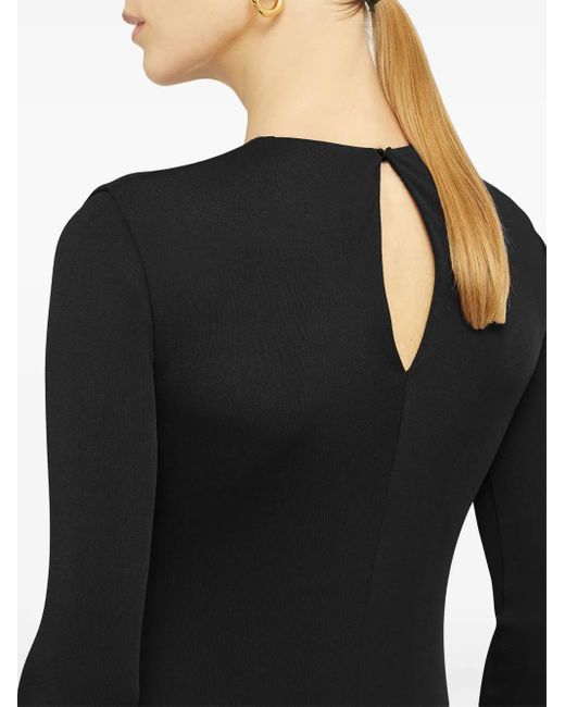 Jil Sander Black Midikleid Im Layering-Look