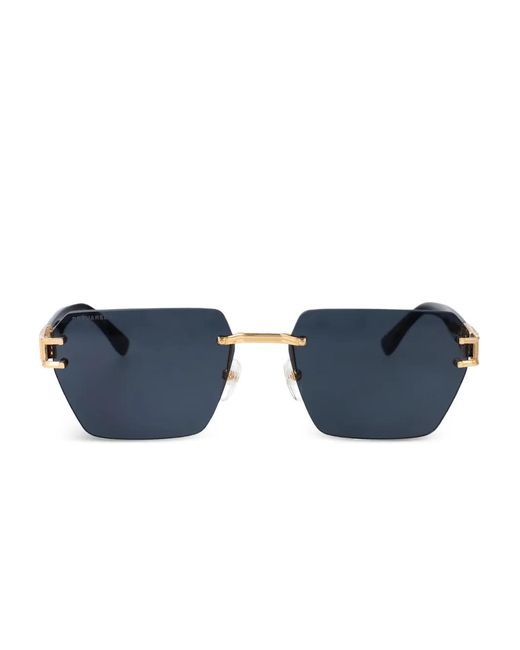 DSquared² Blue Logo-Detail Geometric Sunglasses for men