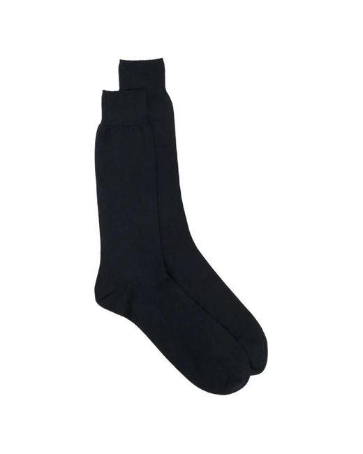 Zegna Black Natural Warmth Mid Calf Socks for men