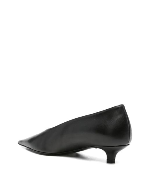 Totême Black Sharp Nappa Kitten Pumps