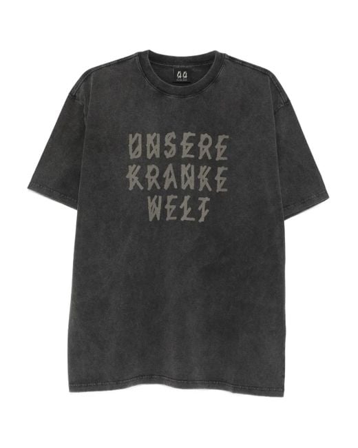 44 Label Group T-Shirt mit Logo-Print in Black für Herren