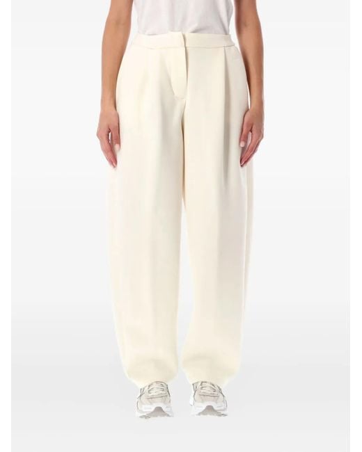 Nike Natural Pleated Embroidered Track Pants