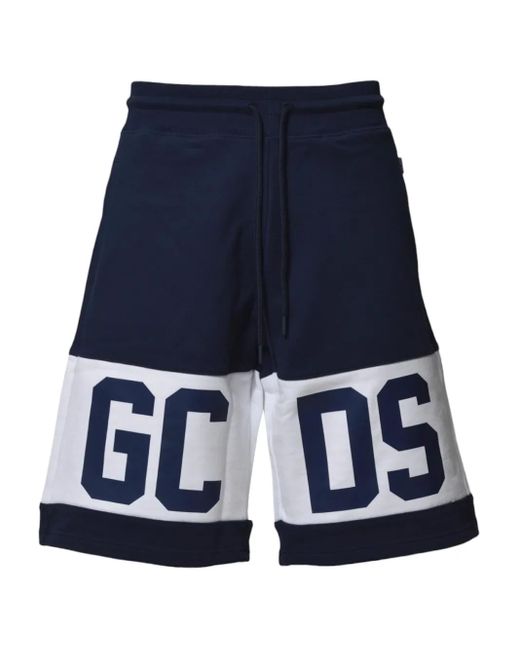 Gcds Shorts Met Logoprint in het Blue voor heren