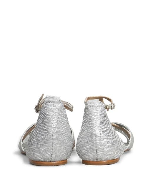 Carrano White Two-Tone Sandals