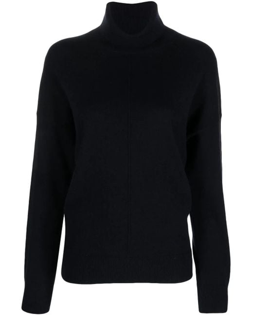 Chinti & Parker Black High-Neck Long-Sleeves Knit Sweater