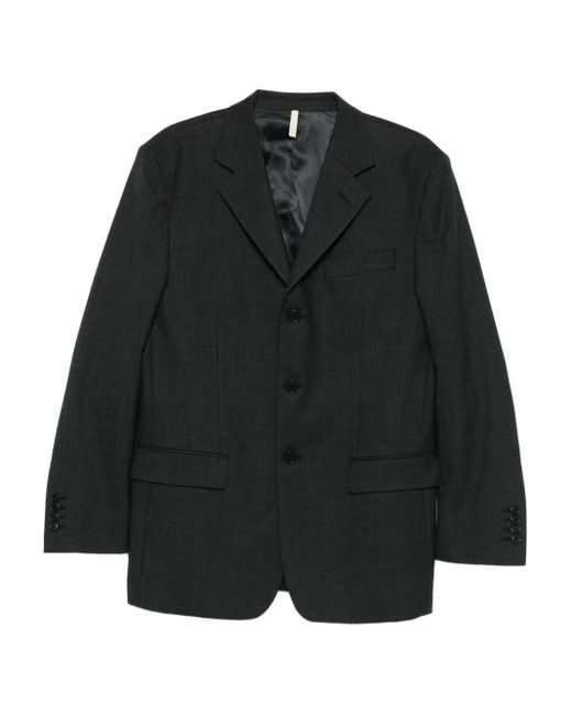 sunflower Black Single-Breasted Notched-Lapel Jacket for men