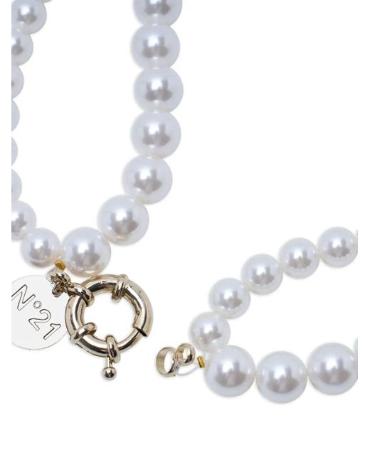 N°21 White Double-Layer Pearl Necklace
