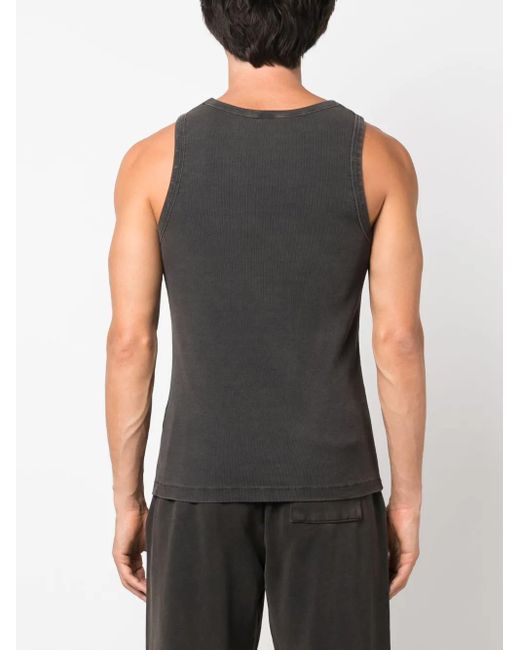 Entire studios Black Fine-Ribbed Tank Top for men