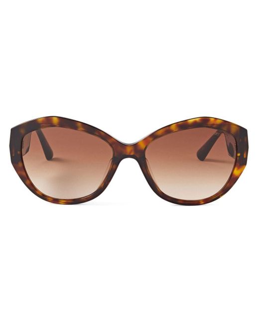 Jimmy Choo Brown Anahi Round-frame Sunglasses