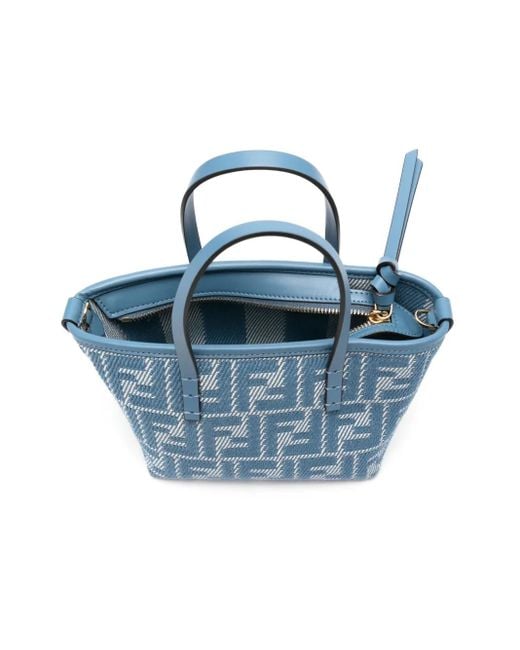 Fendi Blue Mini Roll Shopper
