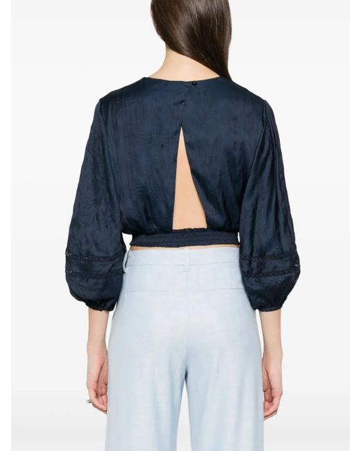 Blusa Con Maniche A Palloncino di Maje in Blue