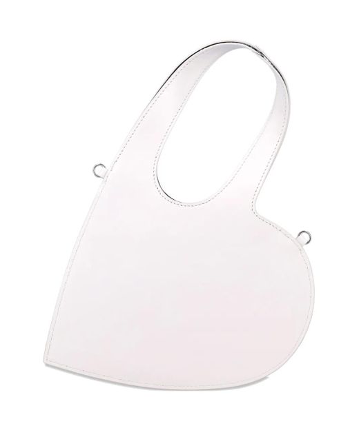 トートバッグ Coperni White leather Heart tote bag Coperni Heart Tote Bag in White | Lyst