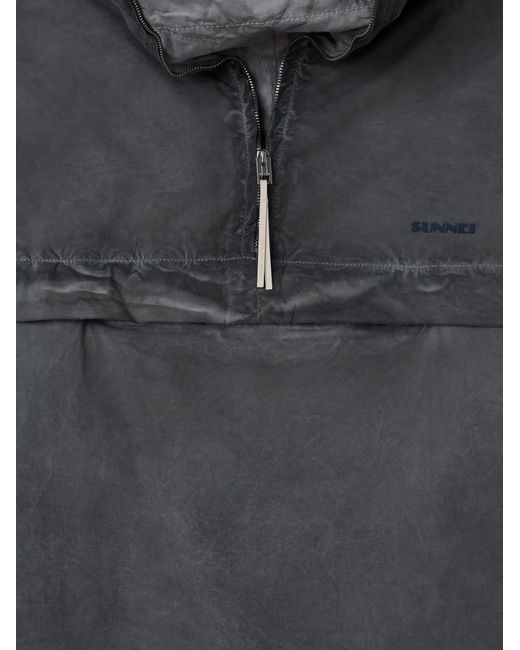 Sunnei Gray Hooded Jacket
