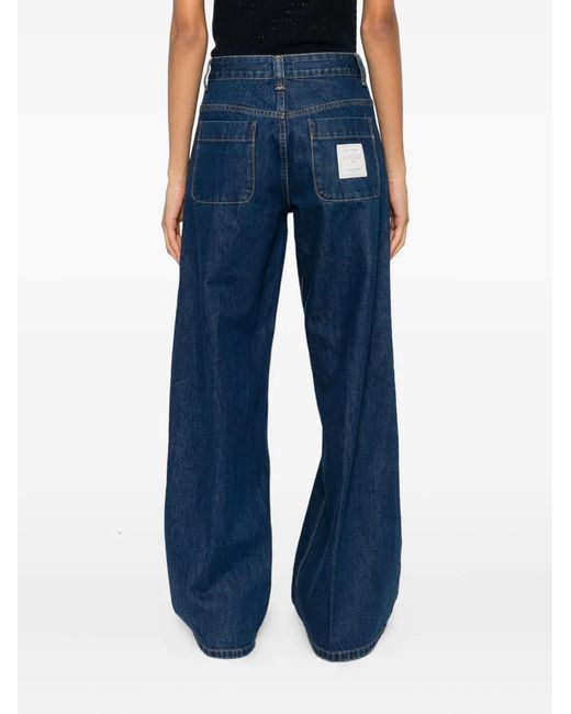 Sandro Blue Patch-Pockets Jeans