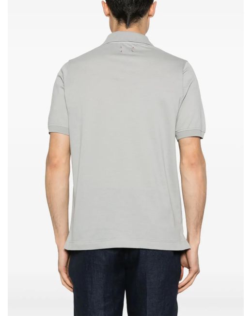 Kiton White Short-Sleeve Polo Shirt for men