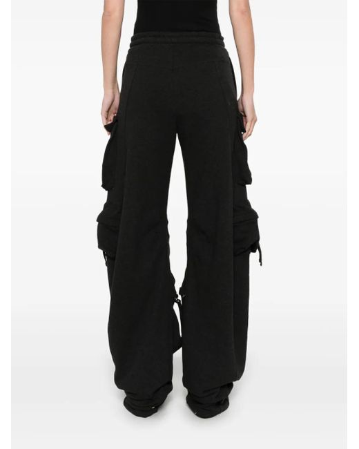 The Attico Black Long Faded Track Pants