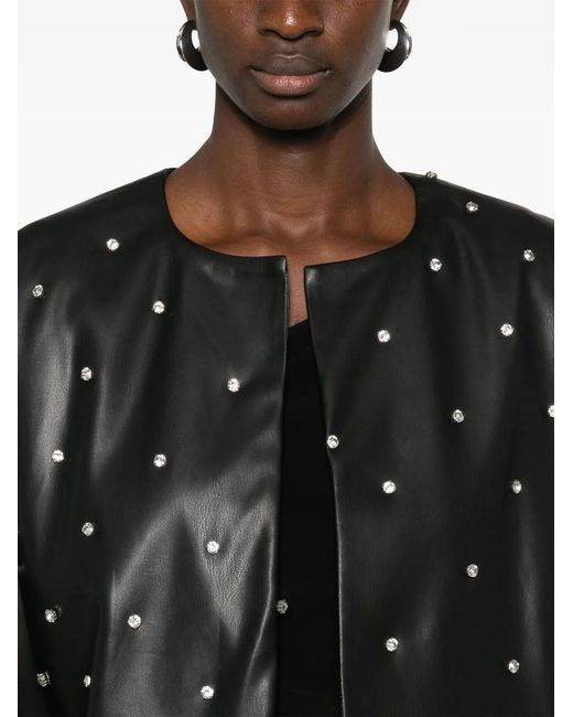 Nissa Black Crystal-Embellished Jacket
