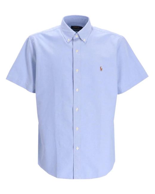 Polo Ralph Lauren Blue Pony-Motif Short-Sleeve Shirt for men