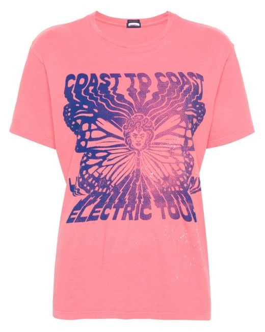 Mother Pink Graphic-print Cotton T-shirt