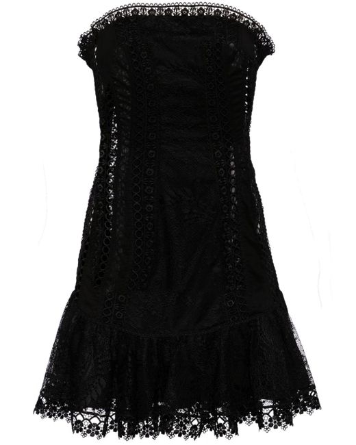Charo Ruiz Mini-jurk Met Kant in het Black