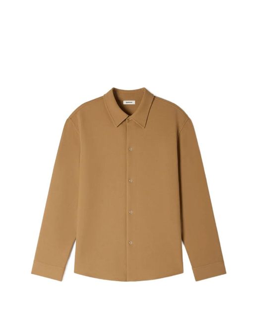Sandro Natural Long-Sleeved Jersey Shirt for men