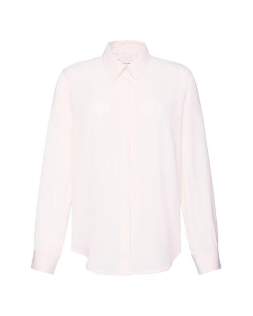 Calvin Klein White Satin Shirt