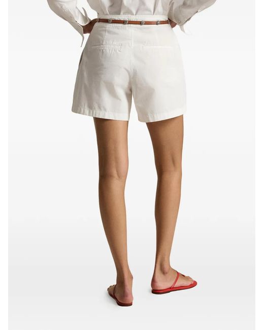 Polo Ralph Lauren White Pleated Short