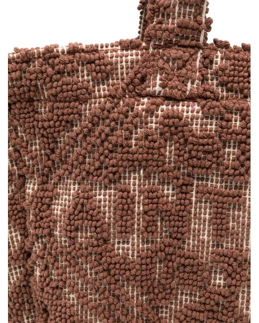 Mc2 Saint Barth Brown Tufting Tote Bag