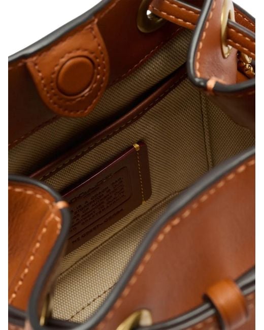 COACH Brown Leather Bucket Bag