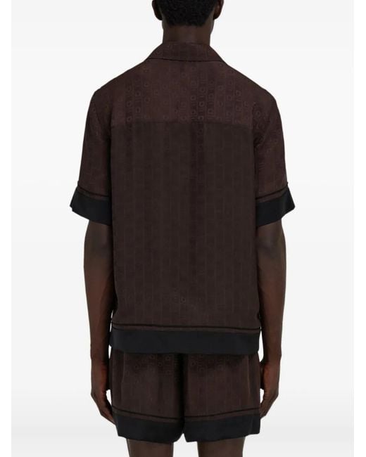 Ferragamo Overhemd Met Monogram in het Black voor heren