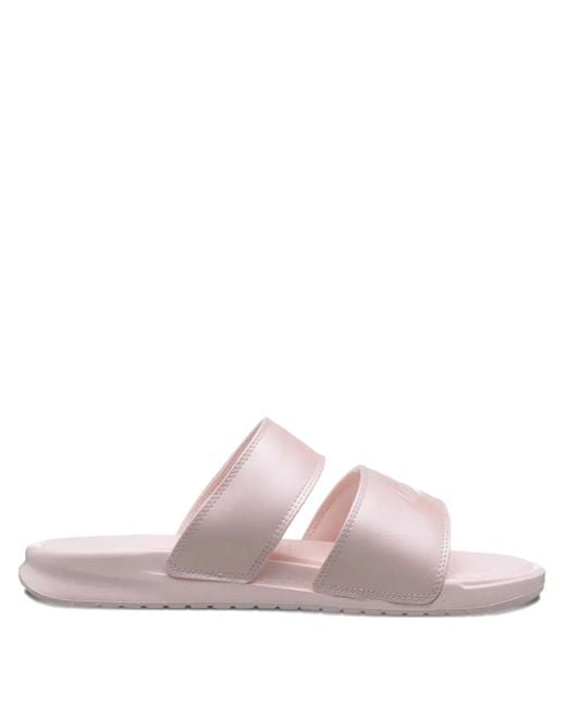 Nike Pink Double-Strap Slide Sandals