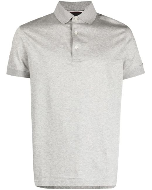 Tommy Hilfiger White Logo-Embroidered Cotton Polo Shirt for men