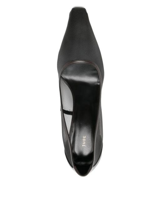 Pointed-toe mesh pumps Jude de color Metallic