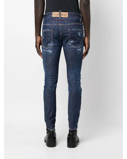 DSquared² Gerafelde Jeans in het Blue voor heren