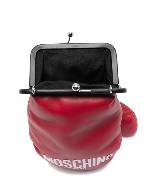 Moschino Red Boxing Glove Chain Shoulder Bag