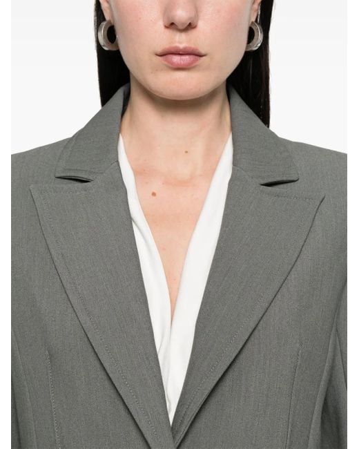 Patrizia Pepe Gray Colour-Block Blazer