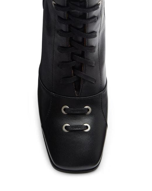 LILI CURIA Black Isadora Lace-Up Isadora Boots