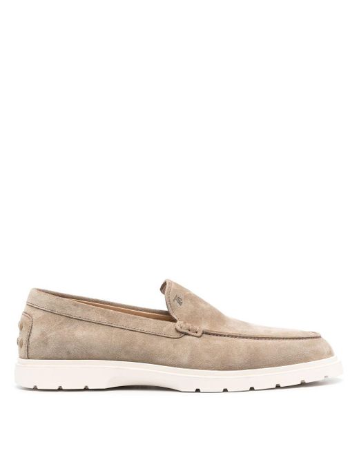 Tod's Loafers Met Geribbelde Zool in het Grijs voor heren | Lyst NL