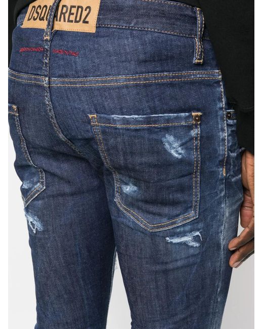 DSquared² Gerafelde Jeans in het Blue voor heren