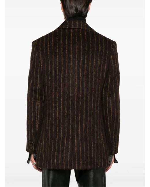 Martine Rose Black Double-Breasted Blazer