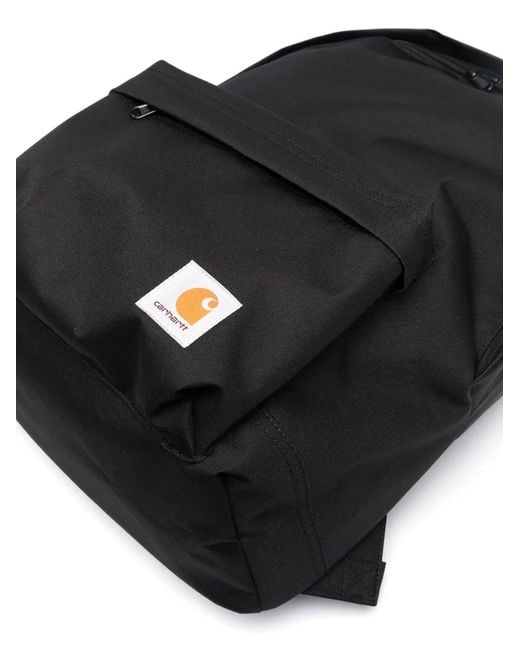 Carhartt Black Logo-Patch Zip-Fastening Backpack