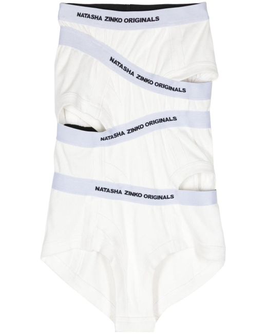 Natasha Zinko Underwear Asymmetric Skirt White
