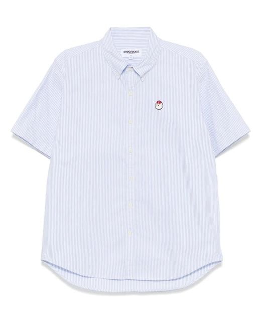 Chocoolate White Striped Shirt for men