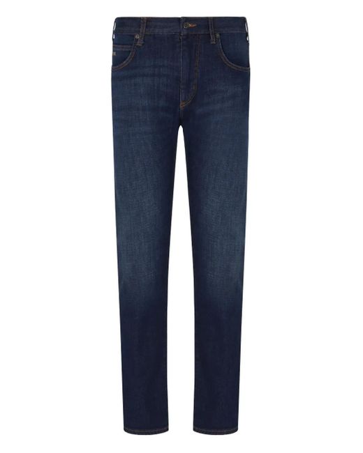 Emporio Armani Blue Five-Pocket Style Trouseres for men