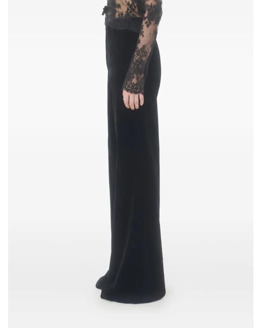 Valentino Garavani Black Velvet Trousers