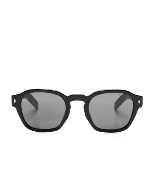 Prada Gray Willow Geometric-frame Sunglasses for men