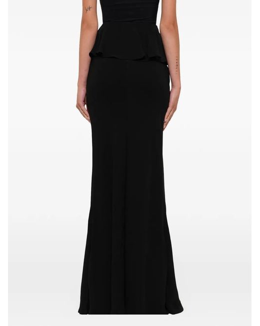 McQueen Ruffled Maxi Skirt in het Black