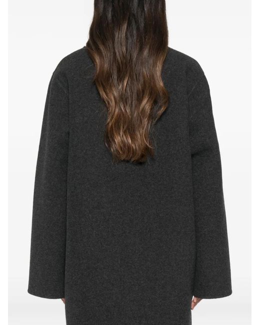 Sofie D'Hoore Black Notched-Lapel Button-Fastening Jacket