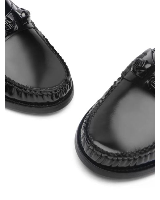 Stuart Weitzman Black Leather Loafers